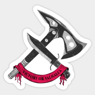 VICTORY OR VALHALLA (red) Sticker